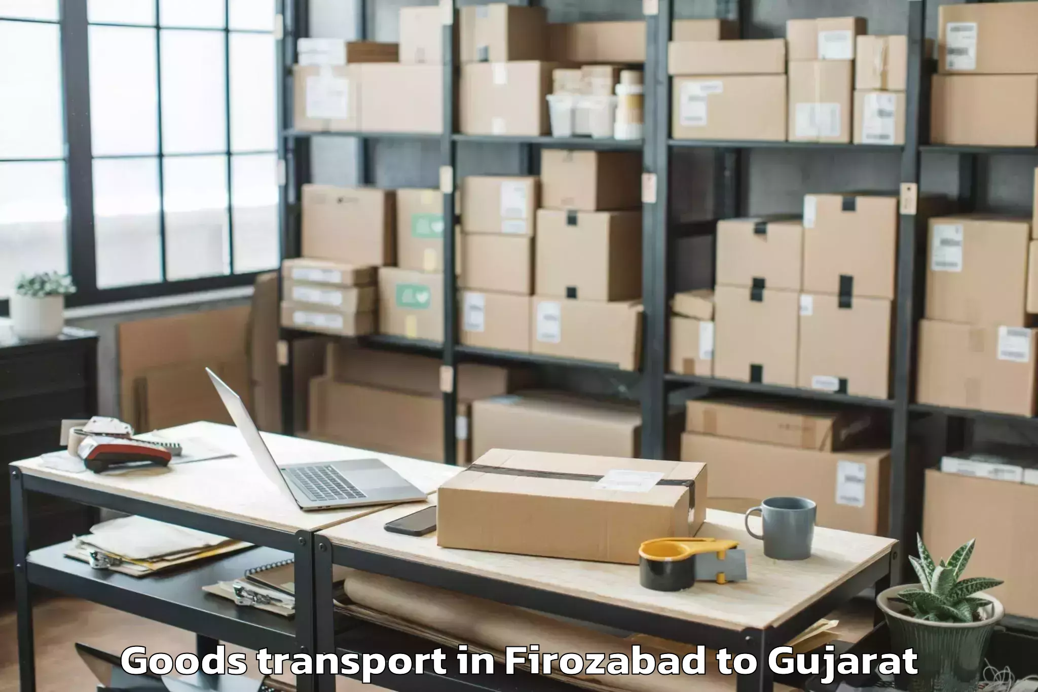 Hassle-Free Firozabad to Gandhinagar Goods Transport